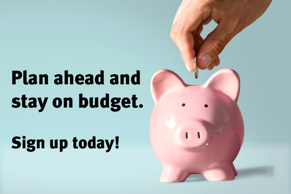 Budget Payment Plan piggy bank