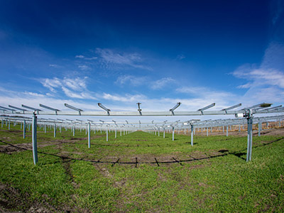 Solar array under construction