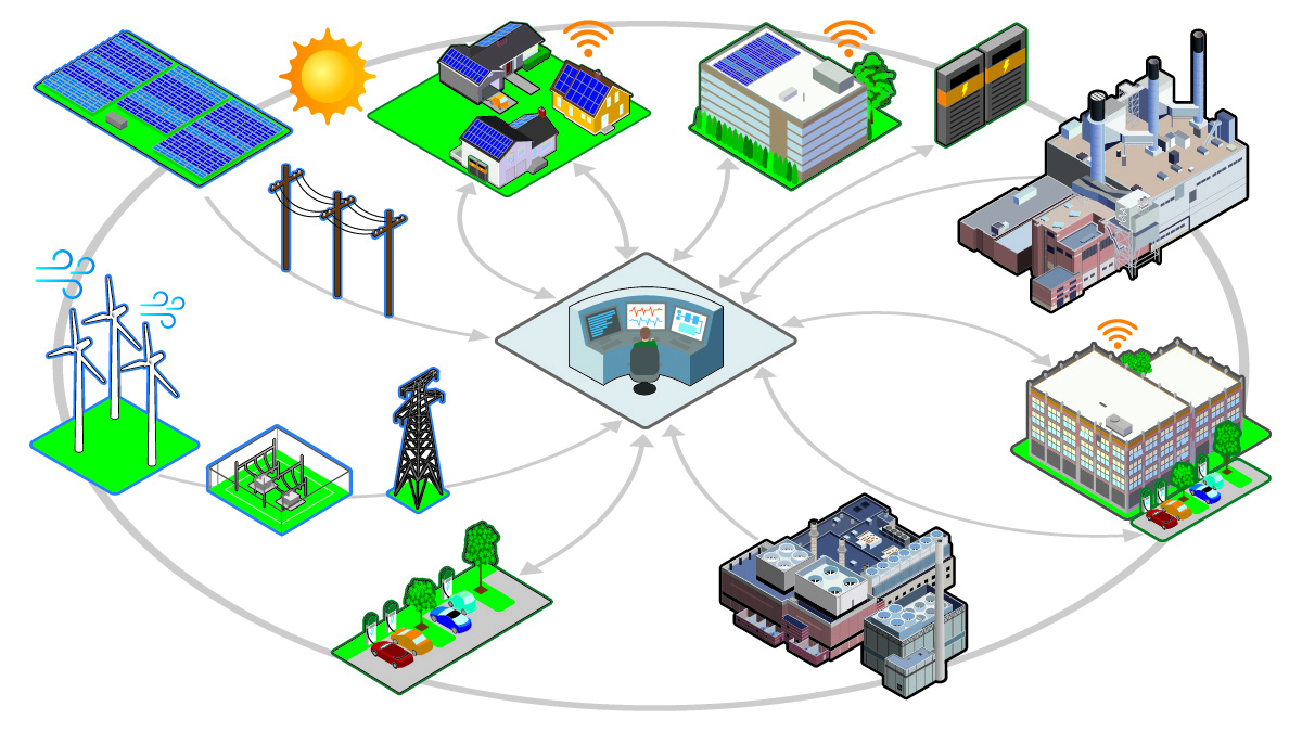 illustration of energy grid