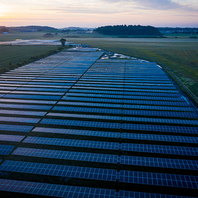 Solar panels at Morey Field