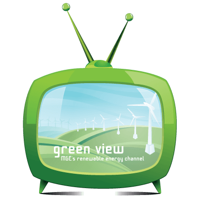Illustration of a green TV