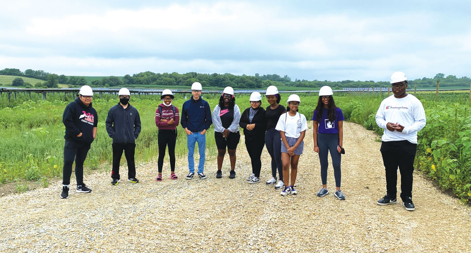 Career Ambassador Program students visited MGE's O'Brien Solar Fields