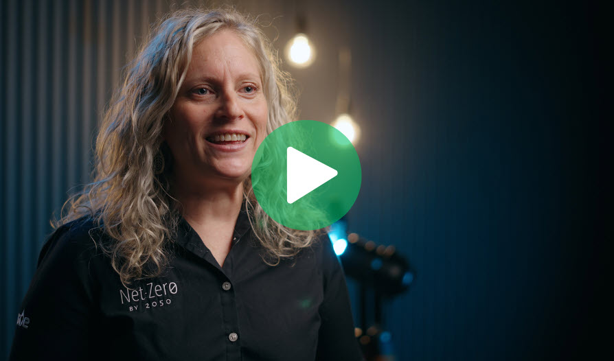 MGE's Laura Paprocki speaking to the camera