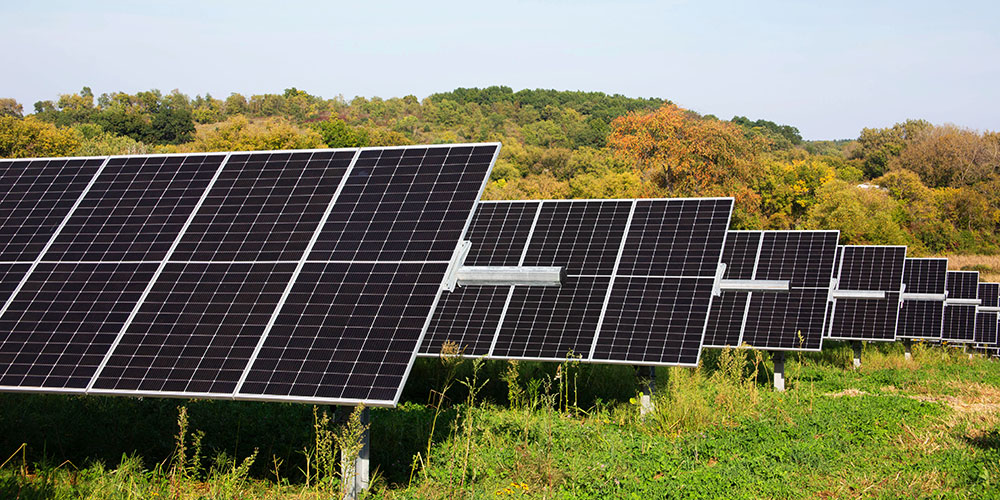 Solar panels at Strix Solar in Fitchburg, Wis.