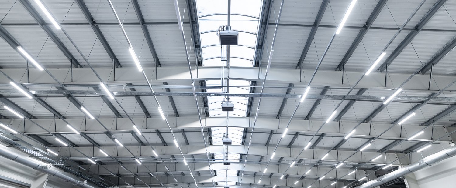 LED lighting in warehouse