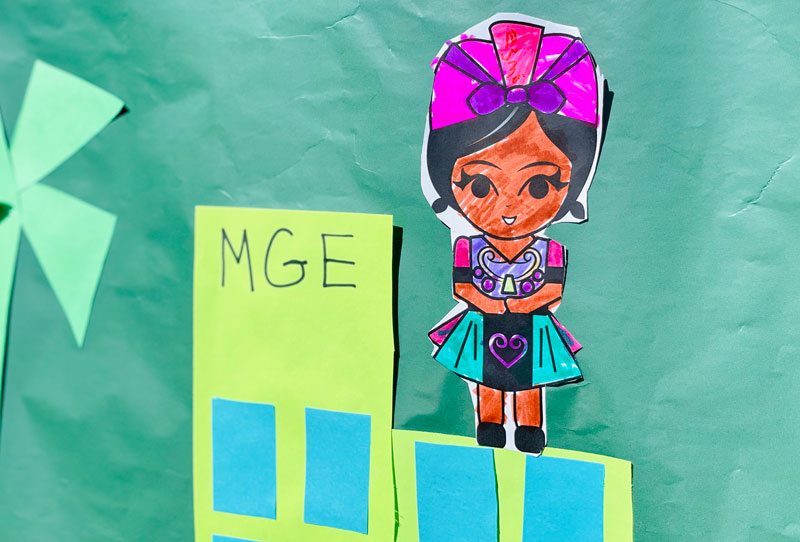 Story Cloth coloring book banner