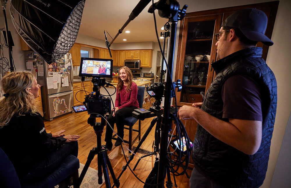 Filming one of MGE's Green View videos.