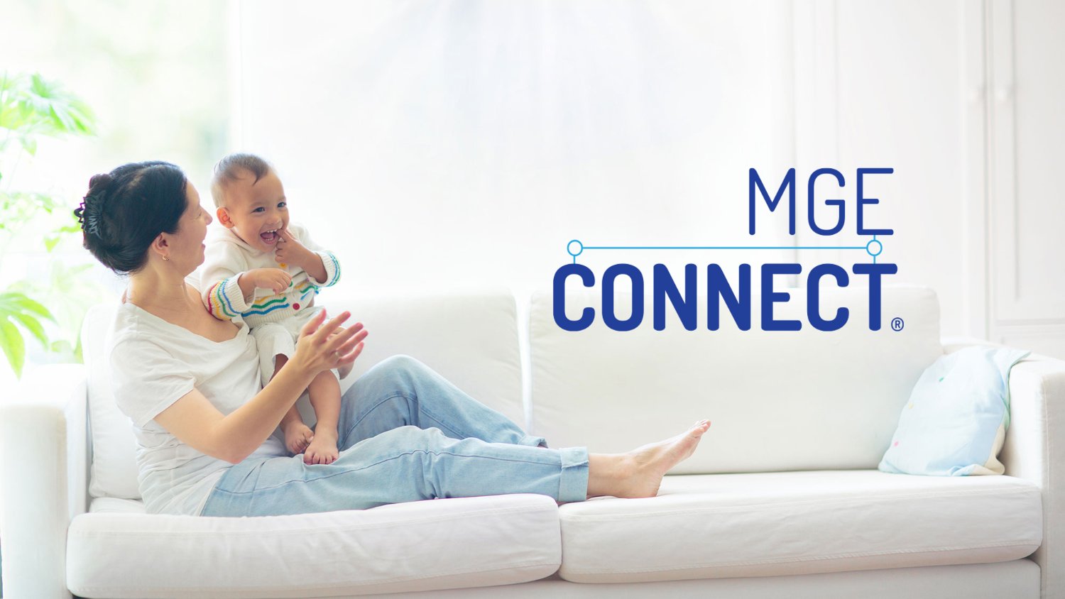 Mother and baby comfortable in their home on a summer day