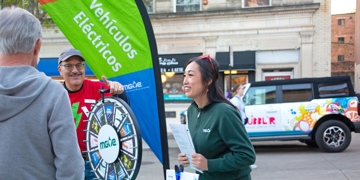MGE staff at a community event